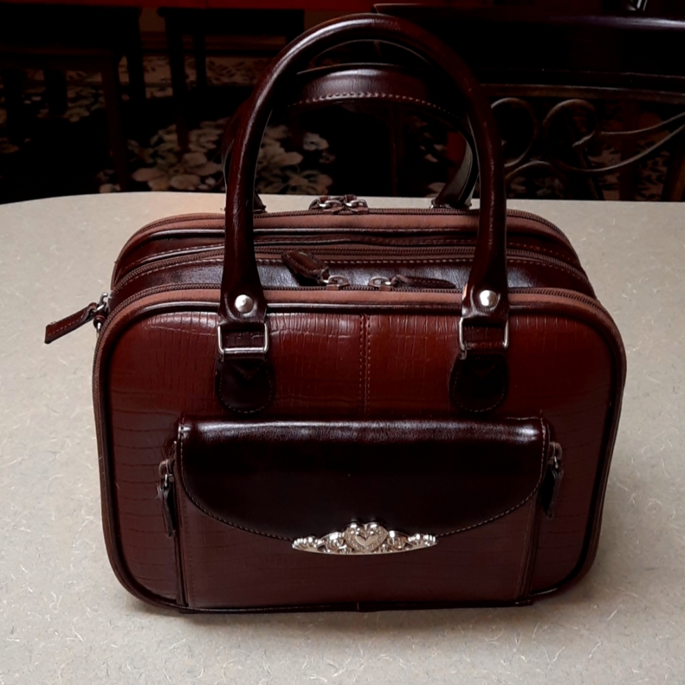 Brighton Lush Chocolate 🍫 Leather Satchel with Silver Accents